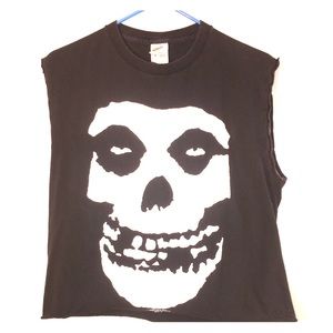 Super cool vintage misfits band tee cutoff sleeves